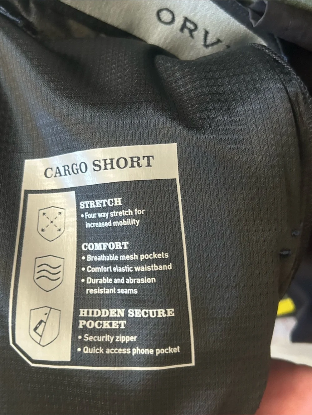 Orvis Tech cargo shorts belted blue black mens size‎ 32 bundle